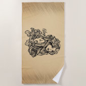 Virgo Zodiac Antiek Personal Text in Spine Strandlaken (Voorkant)