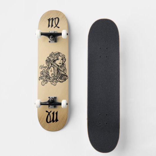Virgo Zodiac Antiek Persoonlijk Skateboard (Voorkant)
