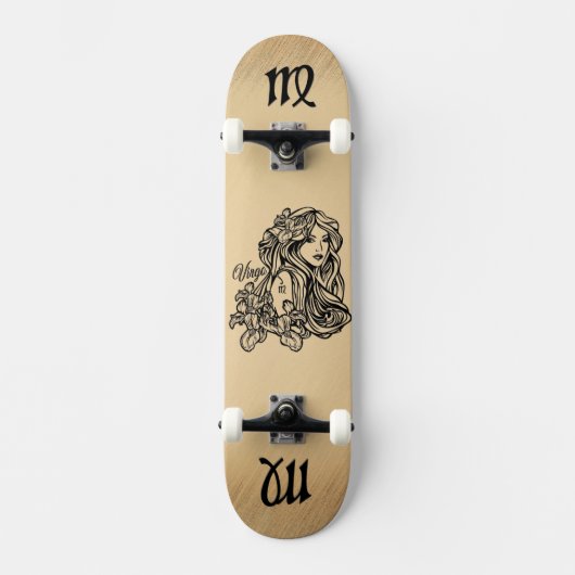 Virgo Zodiac Antiek Persoonlijk Skateboard (Voorkant)