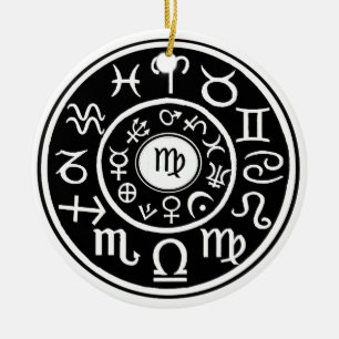 Virgo - Zodiac Astrological Constellation Keramisch Ornament