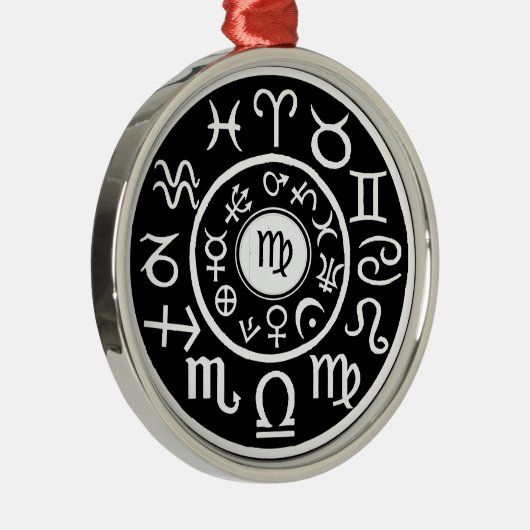 Virgo - Zodiac Astrological Constellation Metalen Ornament (Rechts)