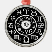 Virgo - Zodiac Astrological Constellation Metalen Ornament (Voorkant)