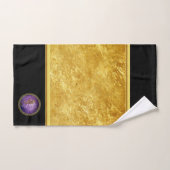 virgo Zodiac Astrology black and gold texture Bad Handdoek (Handdoek)