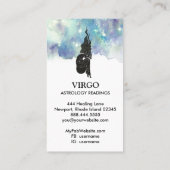*~* VIRGO Zodiac Astrology Readted Blue Blauwgroen Visitekaartje (Achterkant)