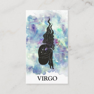 *~* VIRGO Zodiac Astrology Readted Blue Blauwgroen Visitekaartje