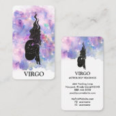 *~* VIRGO Zodiac Astrology Readtions Blue Pink Visitekaartje (Voorkant / Achterkant)