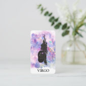 *~* VIRGO Zodiac Astrology Readtions Blue Pink Visitekaartje (Staand voorkant)