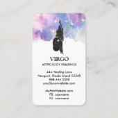 *~* VIRGO Zodiac Astrology Readtions Blue Pink Visitekaartje (Achterkant)