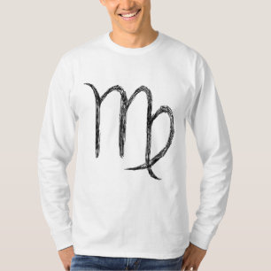 Virgo. Zodiac Astrology Sign. Zwart. T-shirt