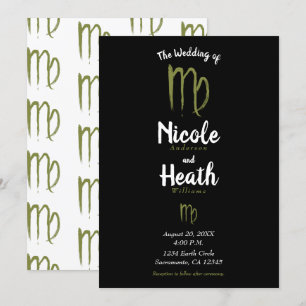 VIRGO Zodiac Astrology Summer Fall Wedding Kaart