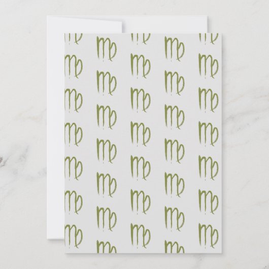 VIRGO Zodiac August Birthday Astrology Kaart (Achterkant)