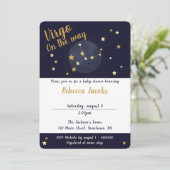 Virgo zodiac Baby shower Uitnodiging (Staand voorkant)