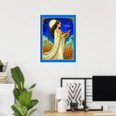 Virgo Zodiac Beauty Under a Night Sky Poster (Thuiskantoor)