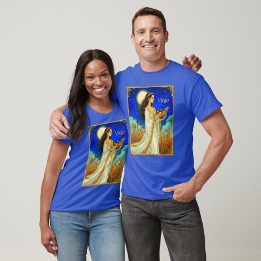 Virgo Zodiac Beauty Under a Night Sky T-shirt (Unisex)