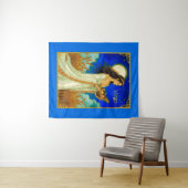 Virgo Zodiac Beauty Under a Night Sky Wandkleed (In Situ (horizontaal))