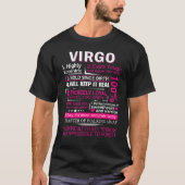 Virgo Zodiac Birthday Girls Man Gezegde Virgo Sign T-shirt (Voorkant)