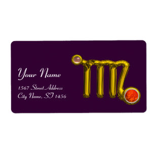 VIRGO ZODIAC BIRTHDAY JEWEL GRAY AGATE Gold Etiket