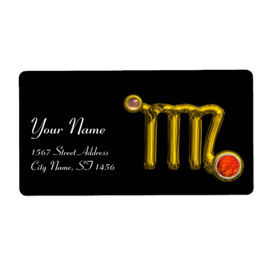 VIRGO ZODIAC BIRTHDAY JEWEL GRAY AGATE Gold Etiket (Voorkant)