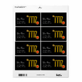 VIRGO ZODIAC BIRTHDAY JEWEL GRAY AGATE Gold Etiket (Full Sheet)