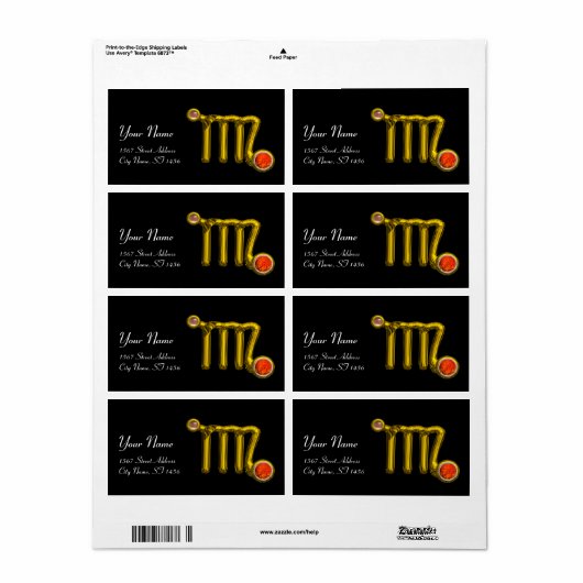 VIRGO ZODIAC BIRTHDAY JEWEL GRAY AGATE Gold Etiket (Full Sheet)