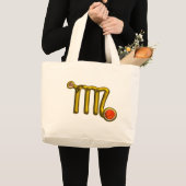 VIRGO ZODIAC BIRTHDAY JEWEL GROTE TOTE BAG (Voorkant (product))