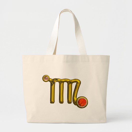 VIRGO ZODIAC BIRTHDAY JEWEL GROTE TOTE BAG (Voorkant)