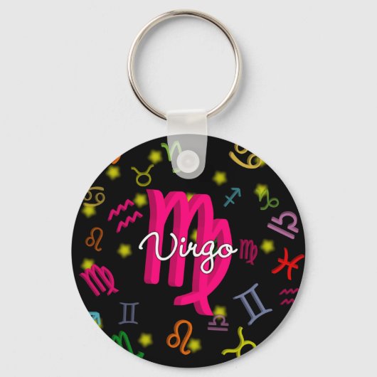 Virgo Zodiac Birthday Sleutelhanger (Voorkant)