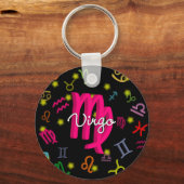 Virgo Zodiac Birthday Sleutelhanger (Voorkant)