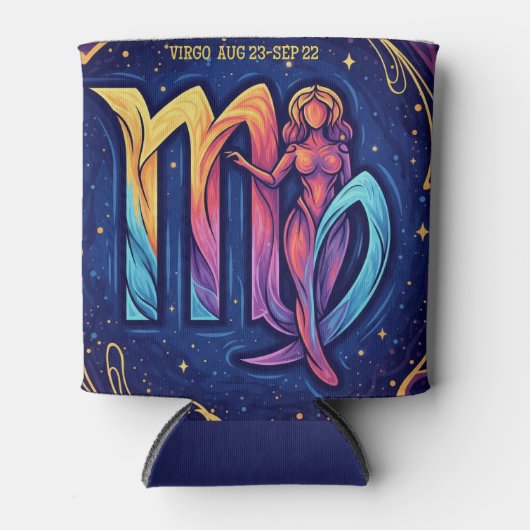 Virgo Zodiac Can Cooler (Voorkant)