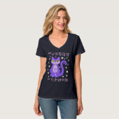 Virgo Zodiac Cat Kat Stars Astrology Shirt (Voorkant volledig)