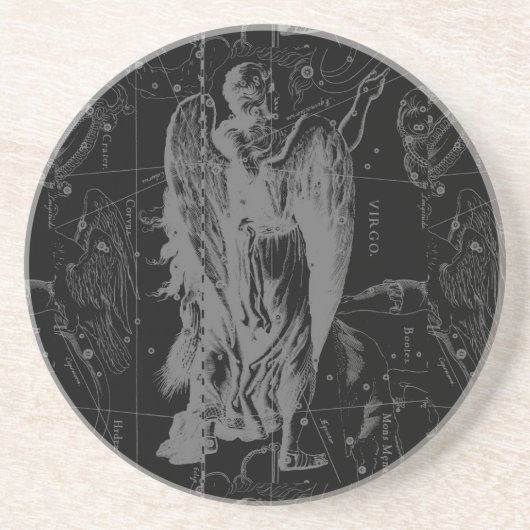 Virgo Zodiac Constellation Hevelius 1690 Zandsteen Onderzetter (Voorkant)