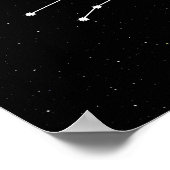 Virgo Zodiac Constellation Modern Black & White Poster (Hoek)