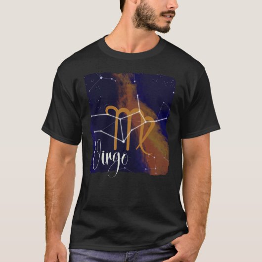 Virgo Zodiac Constellation T-shirt (Voorkant)