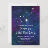 Virgo Zodiac Constellation Verjaardagsfeest Kaart (Voorkant)