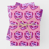 Virgo Zodiac Coquette Hart Verjaardagstaart Inpakpapier Vel (In situ)