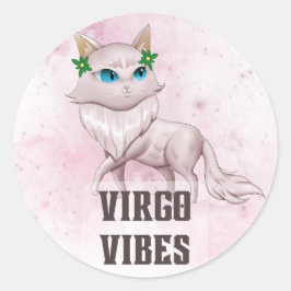 Virgo Zodiac Decal voor liefhebbers van astrologie Ronde Sticker