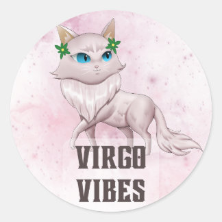Virgo Zodiac Decal voor liefhebbers van astrologie Ronde Sticker