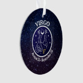 Virgo Zodiac Design Acryl Ornament (voorkant)