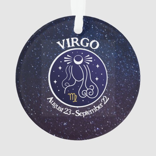 Virgo Zodiac Design Acryl Ornament (achterkant)