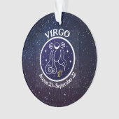 Virgo Zodiac Design Acryl Ornament (voorkant)