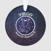 Virgo Zodiac Design Acryl Ornament (voorkant)