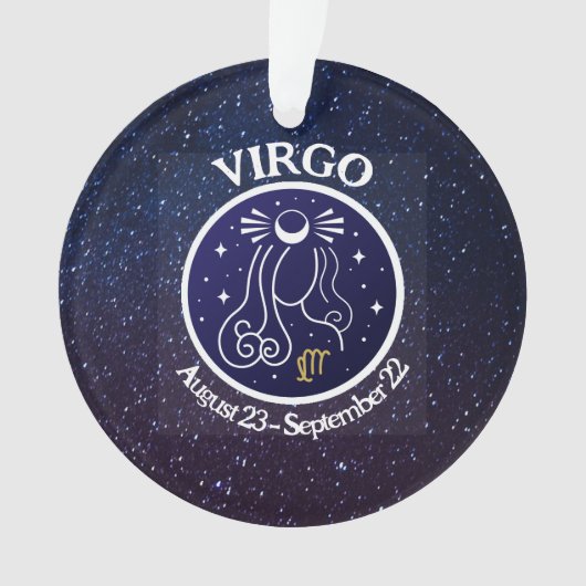 Virgo Zodiac Design Acryl Ornament (voorkant)