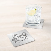 Virgo Zodiac Design Silver Kartonnen Onderzetters (Insitu)