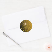 Virgo Zodiac Emblem | Minimal Celestial Symbol Ronde Sticker (Envelop)