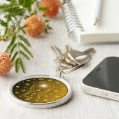 Virgo Zodiac Emblem | Minimal Celestial Symbol Sleutelhanger (Zijkant)