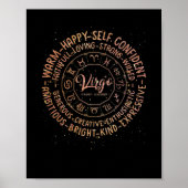 Virgo Zodiac Facts Traits Horoscope Sign Astrology Poster (Voorkant)