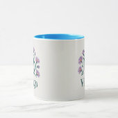 Virgo Zodiac Glyph Aster Flowers Mug Mok (Midden)