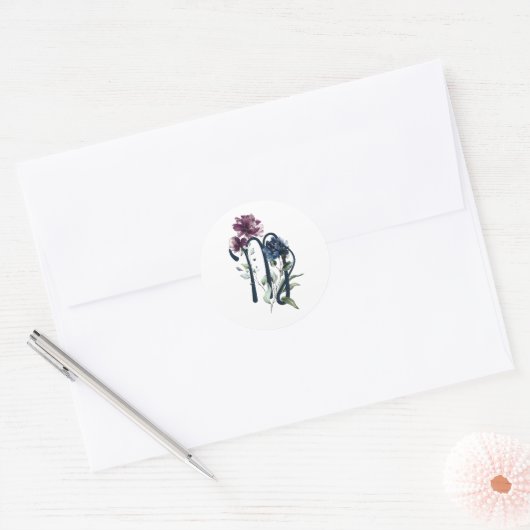 Virgo Zodiac Glyph Ronde Sticker (Envelop)