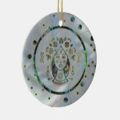 Virgo Zodiac Gold Abalone op constellatie Keramisch Ornament (Rechts)