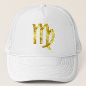 Virgo Zodiac Gold Symbol Trucker Pet (Voorkant)